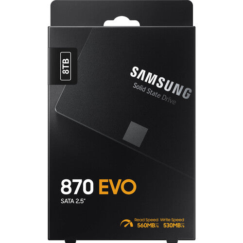 Samsung 8TB 870 EVO SSD Interno SATA III 2.5" 560MB/s Lectura 530MB/s Escritura