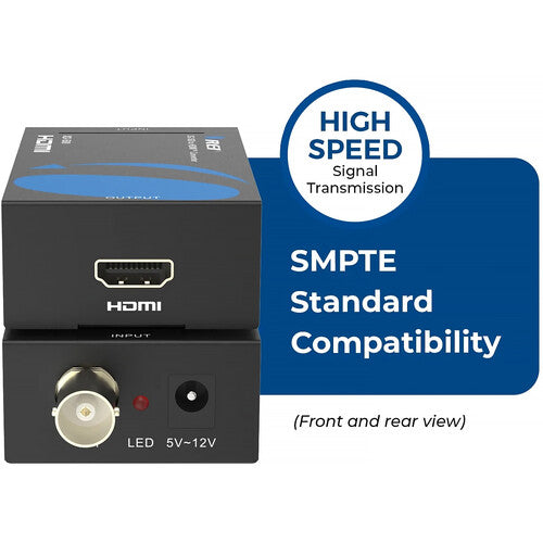 OREI Convertidor de Video SDI a HDMI 1080p60 3G/HD/SD-SDI con Bucle SDI