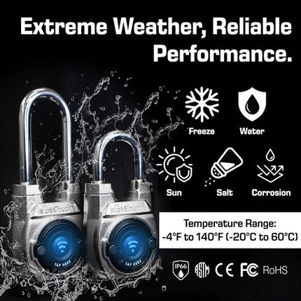 Candado Inteligente eGeeTouch Exterior 5ta Gen IP66 Resistente Recargable