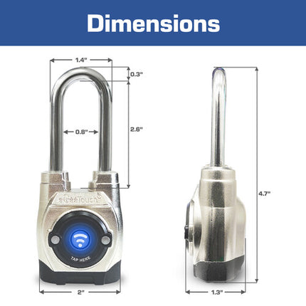 Candado Inteligente eGeeTouch Exterior 5ta Gen IP66 Resistente Recargable