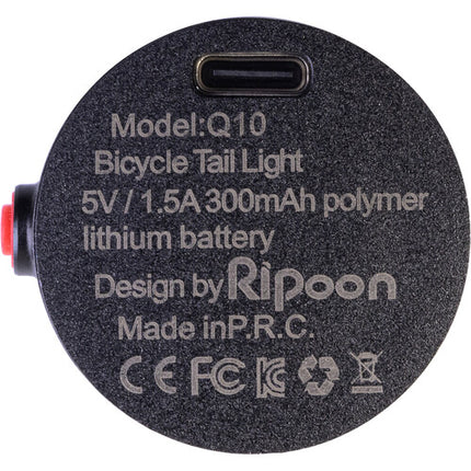 RIPOON Q10 Luz Magnética para Bicicleta 300mAh IPX8 26 Horas