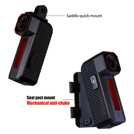 RIPOON Q100 Pro Luz Trasera Bicicleta Camara 1080p 60fps 9h Bateria