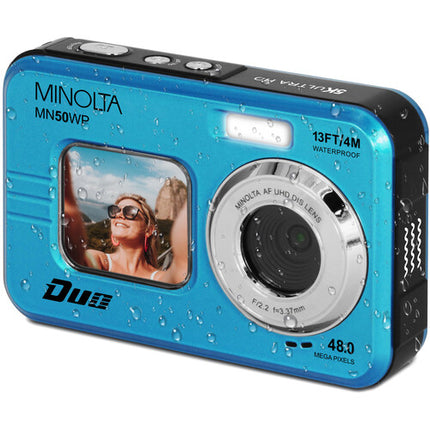 Minolta MN50WP Cámara Digital Acuática Dual Pantalla 48MP 5K 32GB