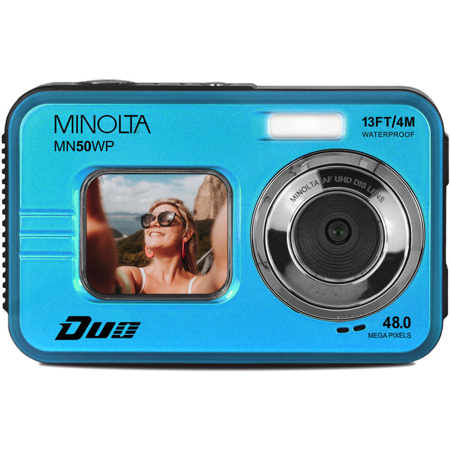 Minolta MN50WP Cámara Digital Acuática Dual Pantalla 48MP 5K 32GB