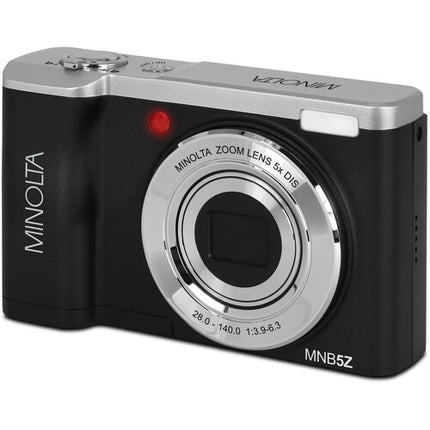 Minolta MNB5Z Cámara Digital 56MP Zoom Óptico 5x Pantalla Táctil 2.8" Pack Completo