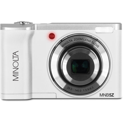 Minolta MNB5Z Cámara Digital Blanca 56MP Zoom Óptico 5x y Tarjeta 32GB