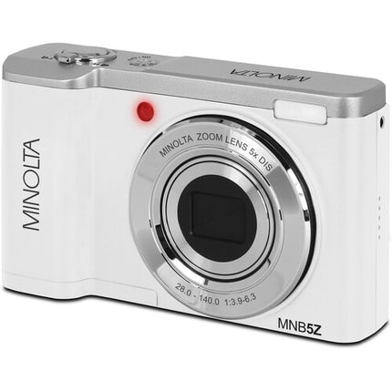 Minolta MNB5Z Cámara Digital Blanca 56MP Zoom Óptico 5x y Tarjeta 32GB