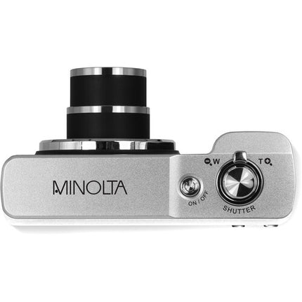 Minolta MNB5Z Cámara Digital Blanca 56MP Zoom Óptico 5x y Tarjeta 32GB