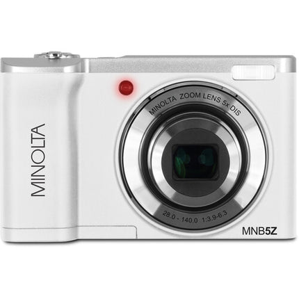 Minolta MNB5Z Cámara Digital Blanca 56MP Zoom Óptico 5x y Tarjeta 32GB