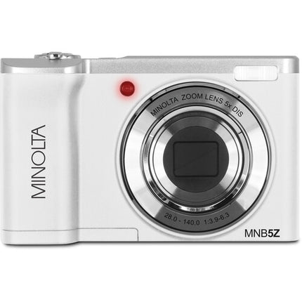 Minolta MNB5Z Cámara Digital Blanca 56MP Zoom Óptico 5x y Tarjeta 32GB