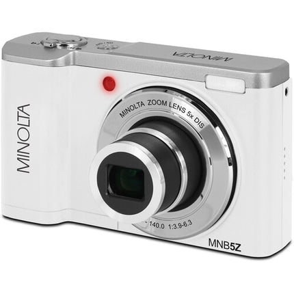 Minolta MNB5Z Cámara Digital Blanca 56MP Zoom Óptico 5x y Tarjeta 32GB