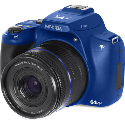 Minolta MNB10Z Cámara Digital Azul 64MP Zoom 10x 32GB