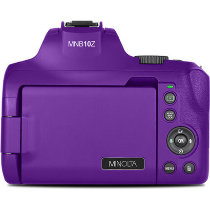 Minolta MNB10Z Cámara Digital Morada 64MP Zoom Óptico 10x 32GB