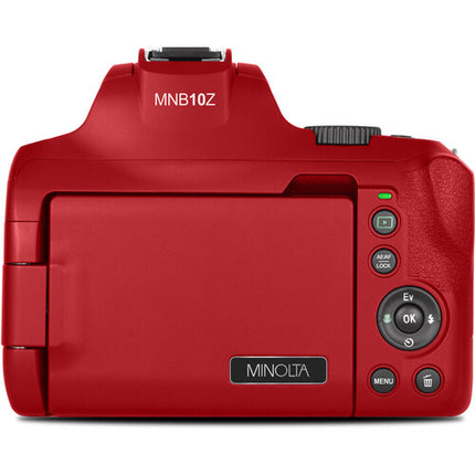 Minolta MNB10Z Cámara Digital Roja 64MP Zoom 10x 32GB Incluida