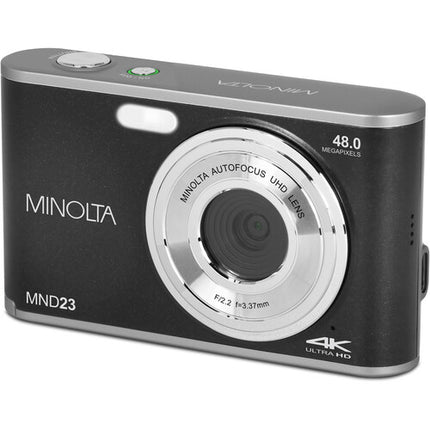 Minolta MND23 Cámara Digital Negra 48MP 16x Zoom 32GB microSD