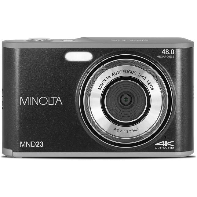Minolta MND23 Cámara Digital Negra 48MP 16x Zoom 32GB microSD