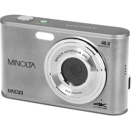 Minolta MND23 Cámara Digital Plata 48MP 16x Zoom 32GB microSD