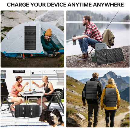 Voltrable Panel Solar Plegable 30W IP65 USB-C USB-A 23% Eficiencia