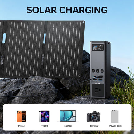 Voltrable Panel Solar Plegable 30W IP65 USB-C USB-A 23% Eficiencia