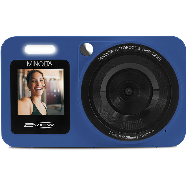 Minolta 2VIEW MND33 Cámara Digital Dual Pantalla 64MP 4K UHD Azul