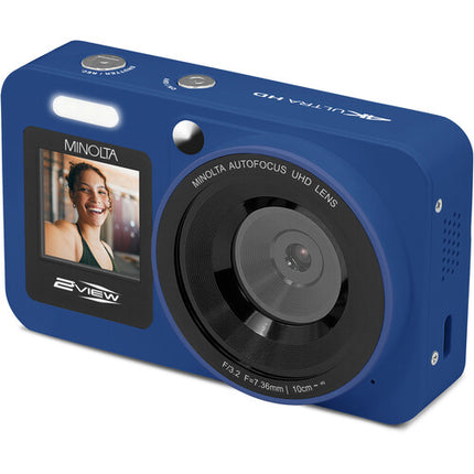 Minolta 2VIEW MND33 Cámara Digital Dual Pantalla 64MP 4K UHD Azul