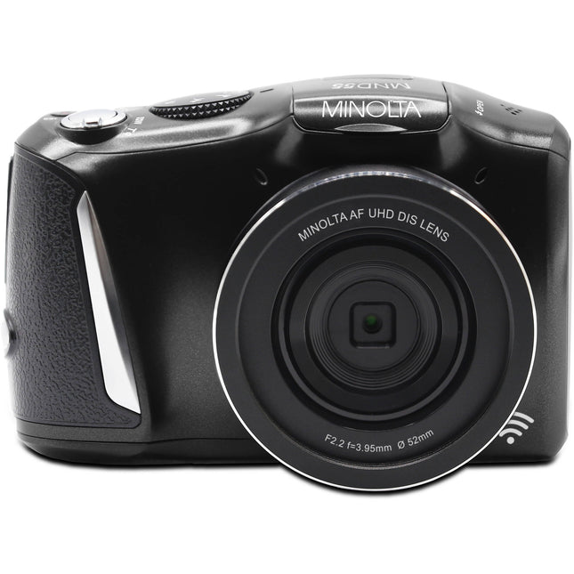 Minolta MND55 Cámara Digital Negra 64MP Zoom 16x 4K UHD 60fps