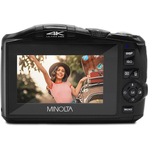 Minolta MND55 Cámara Digital Negra 64MP Zoom 16x 4K UHD 60fps