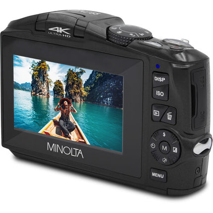 Minolta MND55 Cámara Digital Negra 64MP Zoom 16x 4K UHD 60fps