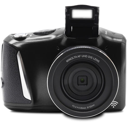 Minolta MND55 Cámara Digital Negra 64MP Zoom 16x 4K UHD 60fps