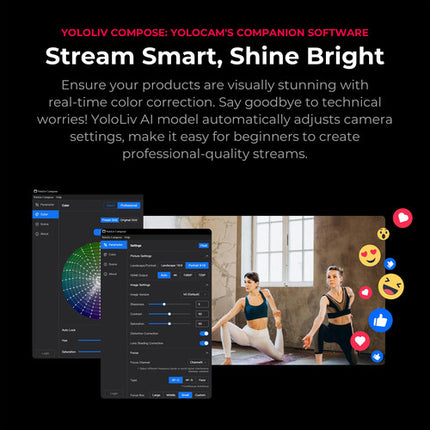 YoloLiv YoloCam S7 Cámara de Streaming UHD 4K60 con Lente 18mm f1.4