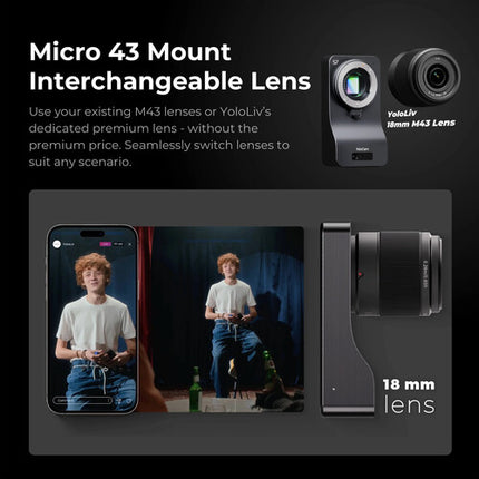 YoloLiv YoloCam S7 Cámara de Streaming UHD 4K60 con Lente 18mm f1.4