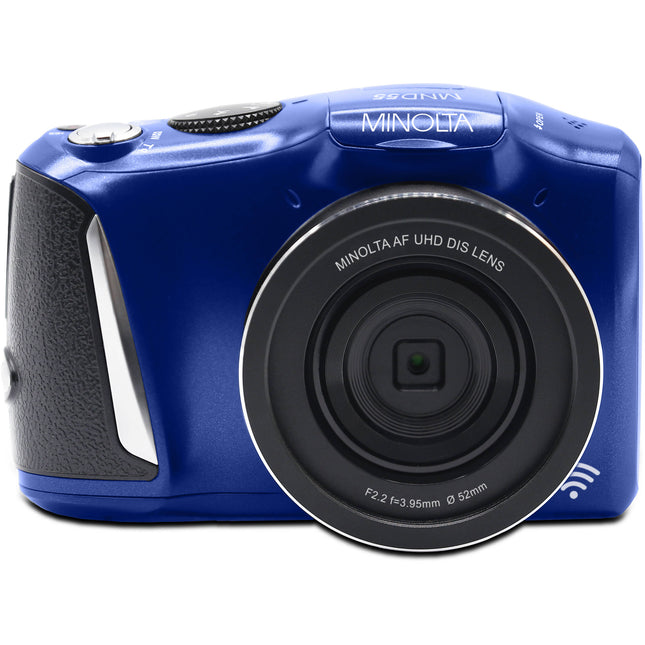 Minolta MND55 Cámara Digital Azul 64MP Zoom 16x Video 4K 60fps