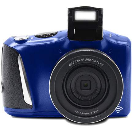 Minolta MND55 Cámara Digital Azul 64MP Zoom 16x Video 4K 60fps