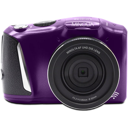 Minolta MND55 Cámara Digital Morada 64MP Zoom 16x Vídeo 4K 60fps