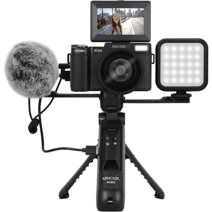 Minolta MND60V Kit para Vlogging 12MP 4K 60fps con Lentes y Micrófono