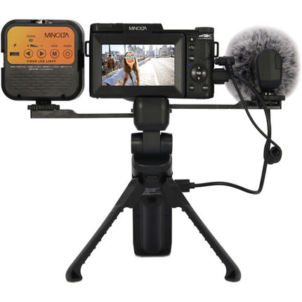 Minolta MND60V Kit para Vlogging 12MP 4K 60fps con Lentes y Micrófono
