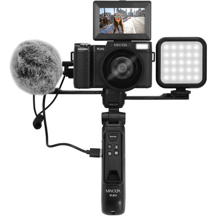 Minolta MND60V Kit para Vlogging 12MP 4K 60fps con Lentes y Micrófono
