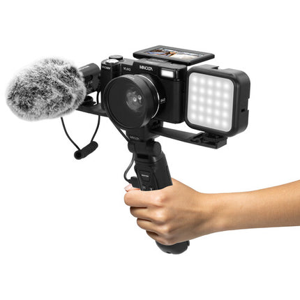 Minolta MND60V Kit para Vlogging 12MP 4K 60fps con Lentes y Micrófono