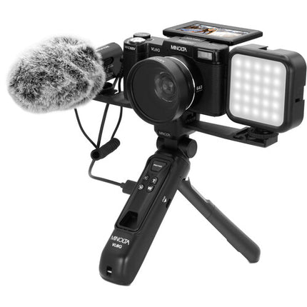 Minolta MND60V Kit para Vlogging 12MP 4K 60fps con Lentes y Micrófono