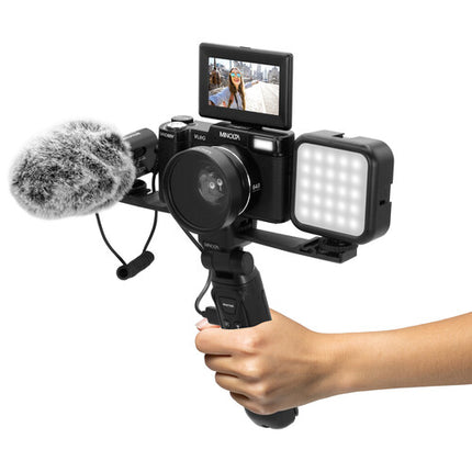 Minolta MND60V Kit para Vlogging 12MP 4K 60fps con Lentes y Micrófono