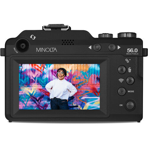 Minolta MND65 Cámara Digital Selfie 56MP Zoom 18x Monitor 3" 32GB