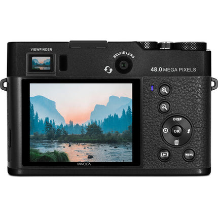 Minolta MND70 Cámara Digital Negra 48MP Zoom 16x Tarjeta 32GB