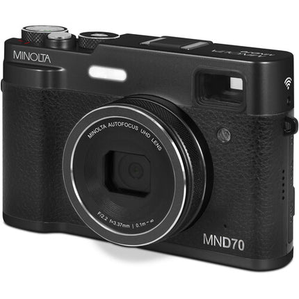 Minolta MND70 Cámara Digital Negra 48MP Zoom 16x Tarjeta 32GB