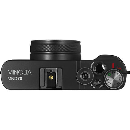 Minolta MND70 Cámara Digital Negra 48MP Zoom 16x Tarjeta 32GB