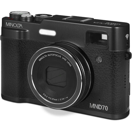 Minolta MND70 Cámara Digital Negra 48MP Zoom 16x Tarjeta 32GB