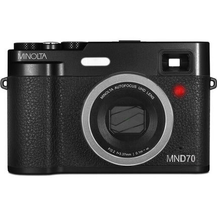 Minolta MND70 Cámara Digital Negra 48MP Zoom 16x Tarjeta 32GB