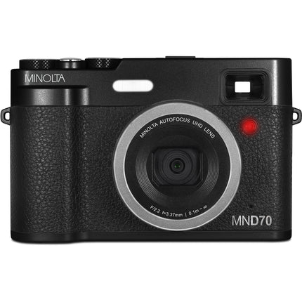 Minolta MND70 Cámara Digital Negra 48MP Zoom 16x Tarjeta 32GB