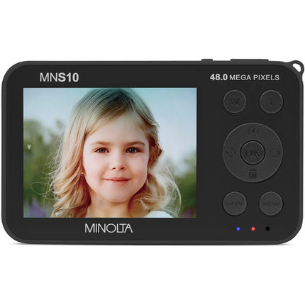 Minolta MNS10 Cámara Digital Negra 48MP 4K Video 32GB microSD
