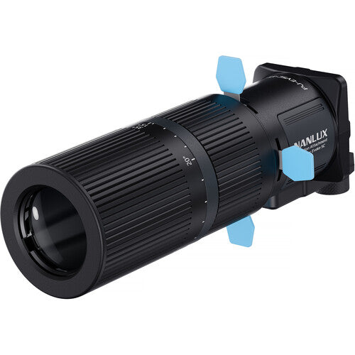 Nanlux Magnetic Projection Attachment Lente de Proyección 15-35° para Evoke 5C con Zoom y Anillo de Enfoque