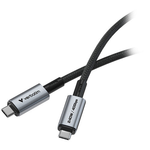 Verbatim Cable USB4 240W 3.93 pies Carga y Sincronización 40 Gb/s